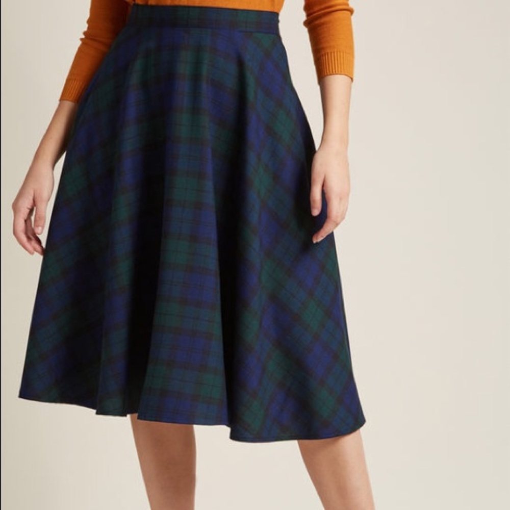 RETRO Tartan Swing Skirt  WITH POCKETS!
